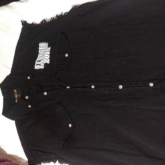 Sturgis 2015 black hills rally no sleeves button front shirt 48 in chest - Picture 8 of 8